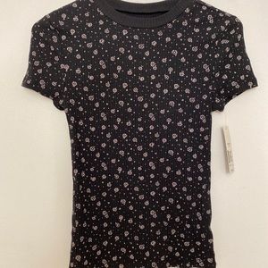 Ribbed Floral Tee